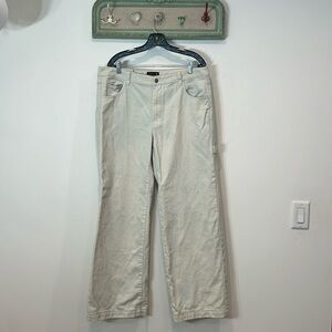 Delia’s So Misunderstood Wide Leg Twill Carpenter Pants Off White plus size XXL